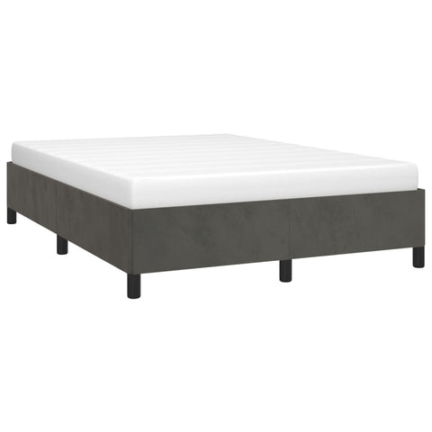 vidaXL Bed Frame without Mattress Dark Grey 135x190 cm Double Double Velvet
