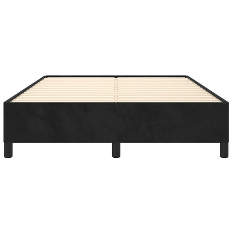 vidaXL Bed Frame without Mattress Black 135x190 cm Double Double Velvet