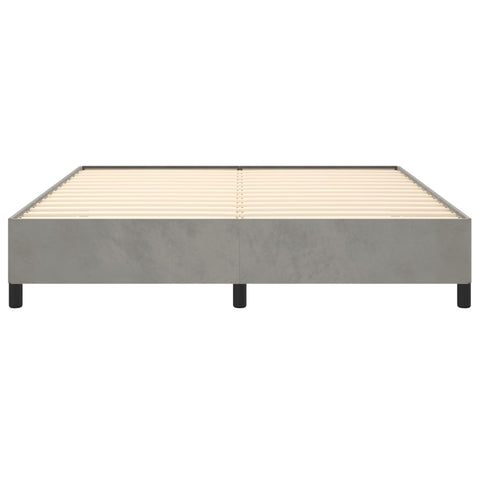 vidaXL Bed Frame without Mattress Light Grey Super King Velvet