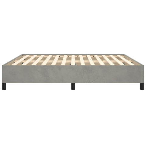 vidaXL Bed Frame without Mattress Light Grey Super King Velvet