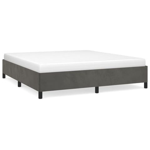 vidaXL Bed Frame without Mattress Dark Grey Super King Velvet