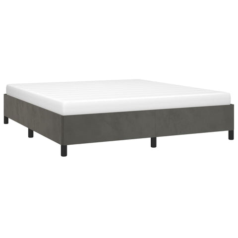 vidaXL Bed Frame without Mattress Dark Grey Super King Velvet