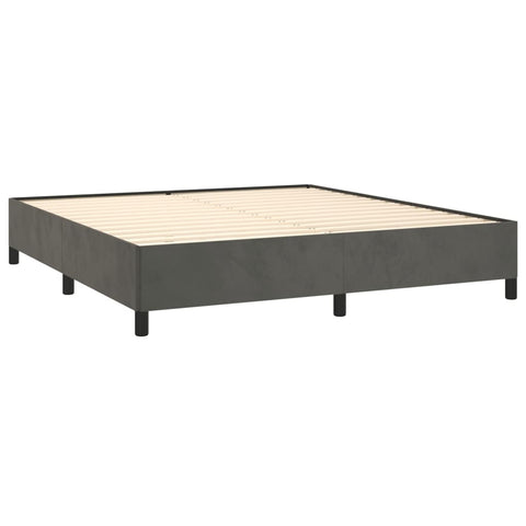 vidaXL Bed Frame without Mattress Dark Grey Super King Velvet