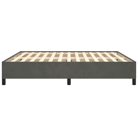 vidaXL Bed Frame without Mattress Dark Grey Super King Velvet