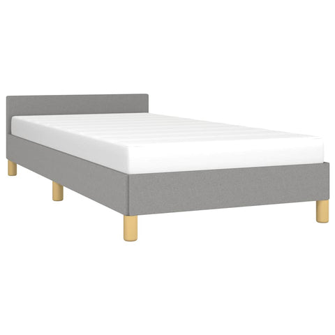 vidaXL Bed Frame without Mattress Light Grey 90x190cm Single Fabric
