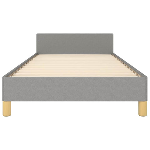 vidaXL Bed Frame without Mattress Light Grey 90x190cm Single Fabric