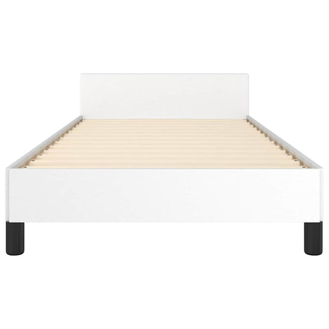 vidaXL Bed Frame without Mattress White 90x190cm Single Faux Leather