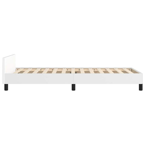 vidaXL Bed Frame without Mattress White 90x190cm Single Faux Leather