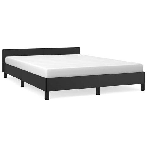 vidaXL Bed Frame without Mattress Black 180x200cm Super King Faux Leather