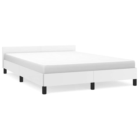vidaXL Bed Frame without Mattress White 180x200cm Super King Faux Leather