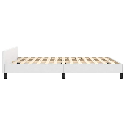 vidaXL Bed Frame without Mattress White 180x200cm Super King Faux Leather