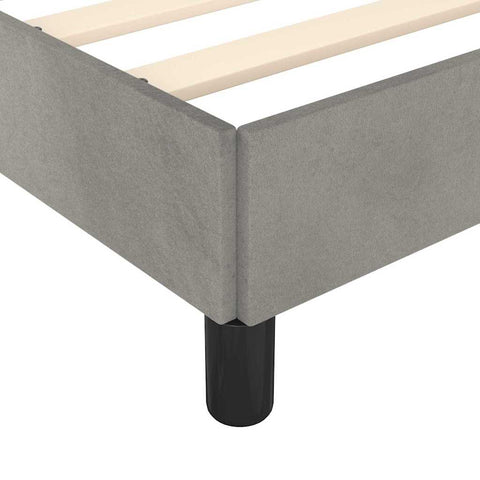 vidaXL Bed Frame without Mattress Light Grey 90x190cm Single Velvet