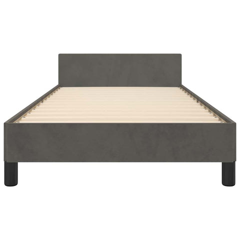 vidaXL Bed Frame without Mattress Dark Grey 90x190cm Single Velvet