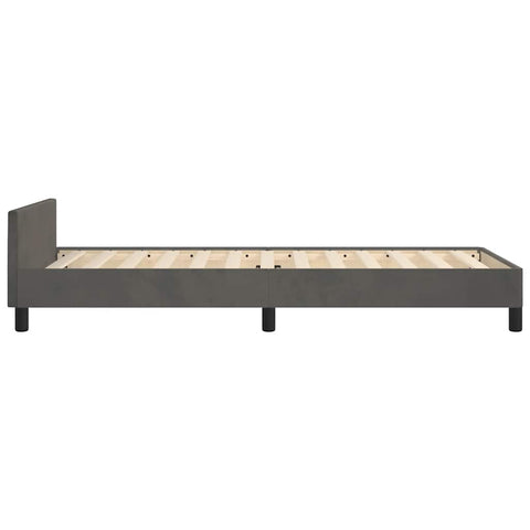 vidaXL Bed Frame without Mattress Dark Grey 90x190cm Single Velvet