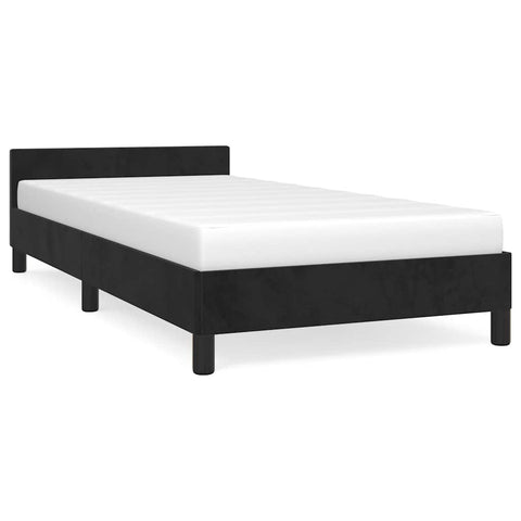 vidaXL Bed Frame without Mattress Black 90x190cm Single Velvet