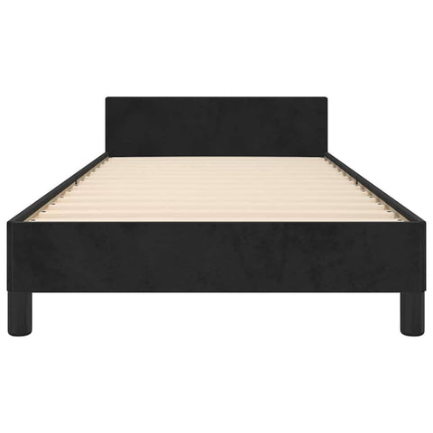 vidaXL Bed Frame without Mattress Black 90x190cm Single Velvet