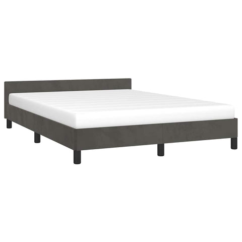 vidaXL Bed Frame without Mattress Dark Grey 135x190cm Double Velvet