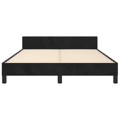 vidaXL Bed Frame without Mattress Black 135x190cm Double Velvet