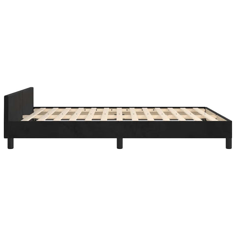 vidaXL Bed Frame without Mattress Black 135x190cm Double Velvet