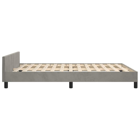 vidaXL Bed Frame without Mattress Light Grey 180x200cm Super King Velvet