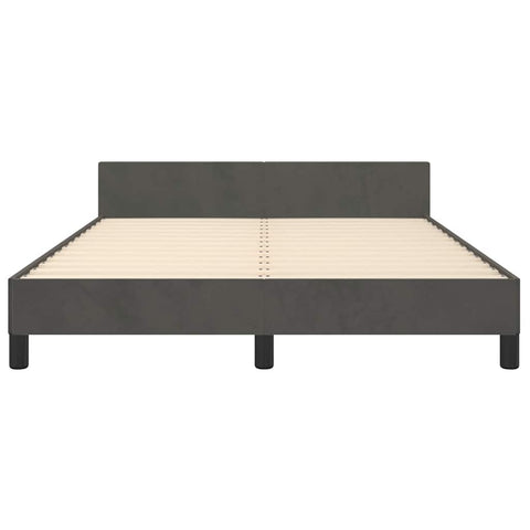 vidaXL Bed Frame without Mattress Dark Grey 180x200cm Super King Velvet