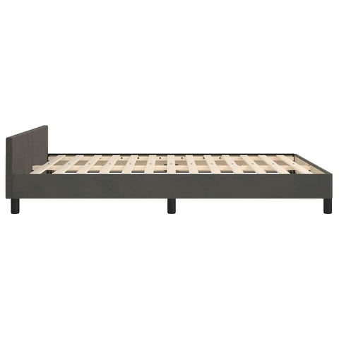 vidaXL Bed Frame without Mattress Dark Grey 180x200cm Super King Velvet