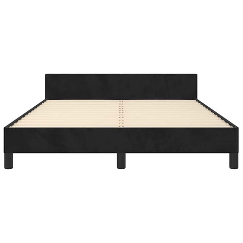 vidaXL Bed Frame without Mattress Black 180x200cm Super King Velvet