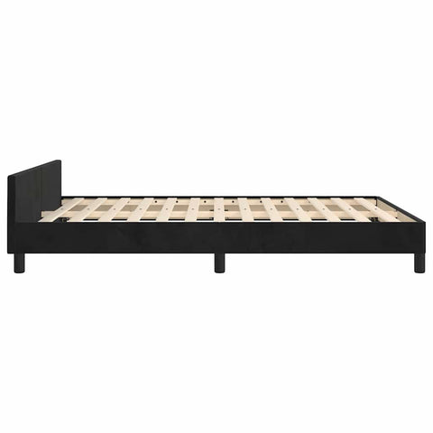 vidaXL Bed Frame without Mattress Black 180x200cm Super King Velvet