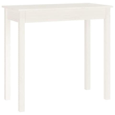 vidaXL Console Table White 80x40x75 cm Solid Wood Pine