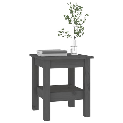 vidaXL Coffee Table Grey 35x35x40 cm Solid Wood Pine
