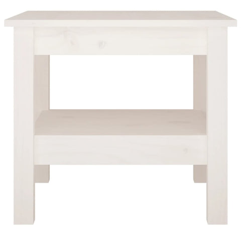 vidaXL Coffee Table White 45x45x40 cm Solid Wood Pine
