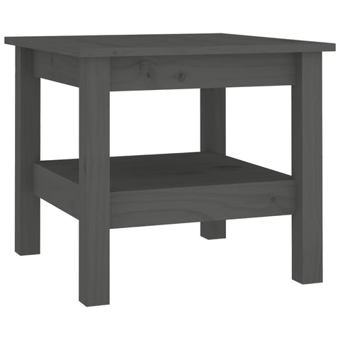 vidaXL Coffee Table Grey 45x45x40 cm Solid Wood Pine