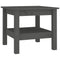 vidaXL Coffee Table Grey 45x45x40 cm Solid Wood Pine