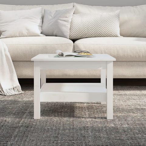 vidaXL Coffee Table White 55x55x40 cm Solid Wood Pine