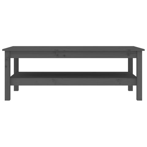 vidaXL Coffee Table Grey 110x50x40 cm Solid Wood Pine