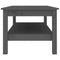 vidaXL Coffee Table Grey 110x50x40 cm Solid Wood Pine