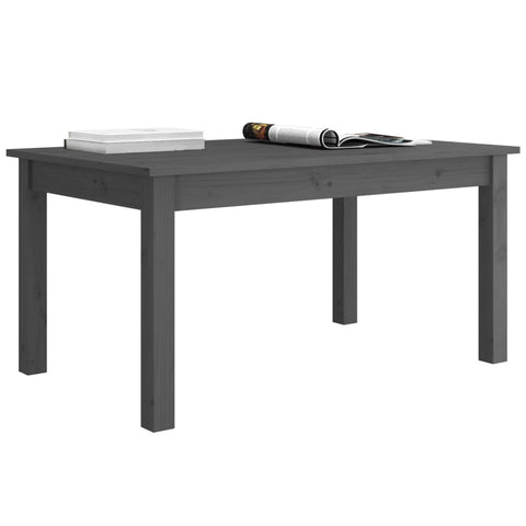 vidaXL Coffee Table Grey 80x50x40 cm Solid Wood Pine