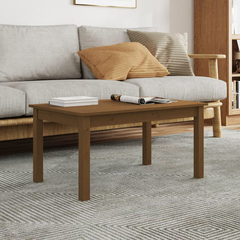 vidaXL Coffee Table Honey Brown 80x50x40 cm Solid Wood Pine