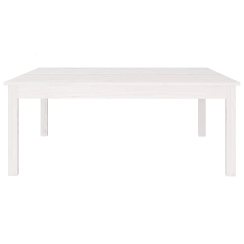 vidaXL Coffee Table White 100x100x40 cm Solid Wood Pine