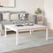 vidaXL Coffee Table White 100x100x40 cm Solid Wood Pine
