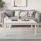 vidaXL Coffee Table White 100x100x40 cm Solid Wood Pine