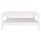 vidaXL Coffee Table White 100x100x40 cm Solid Wood Pine