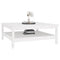 vidaXL Coffee Table White 100x100x40 cm Solid Wood Pine