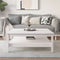 vidaXL Coffee Table White 100x100x40 cm Solid Wood Pine