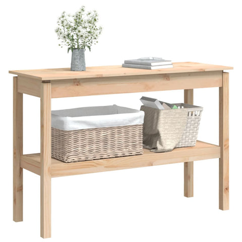 vidaXL Console Table 110x40x75 cm Solid Wood Pine