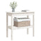 vidaXL Console Table White 80x40x75 cm Solid Wood Pine
