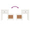 vidaXL Bedside Cabinet 2 pcs White 79.5x38x65.5 cm Solid Wood Pine