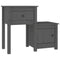 vidaXL Bedside Cabinet Grey 79.5x38x65.5 cm Solid Wood Pine