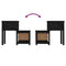 vidaXL Bedside Cabinet 2 pcs Black 79.5x38x65.5 cm Solid Wood Pine