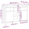vidaXL Sideboard 100x35x74,5 cm Solid Wood Pine